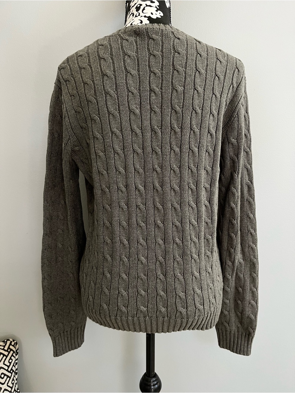 Ralph Lauren Women's Cable Knit Crewneck Sweater Size XL Academia Old Money - Picture 5 of 9
